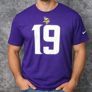 Minnesota Vikings Adam Thielen #19 NFL Football Nike T Shirt XL Purple Sport EUC